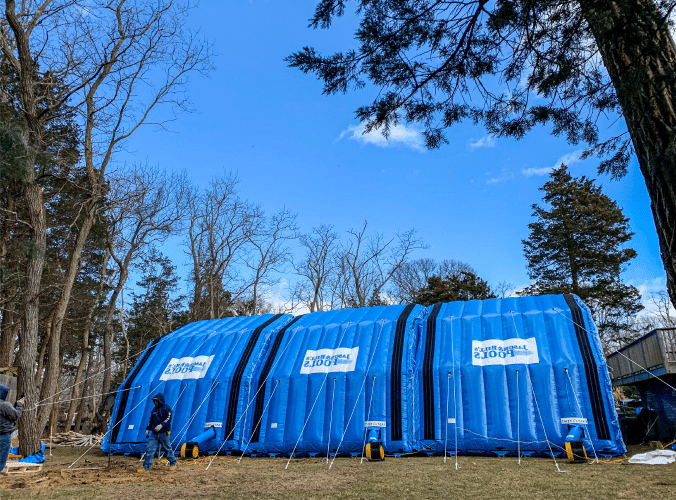 Swimming Pool Construction Shelter – Long Island