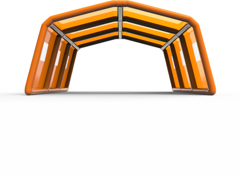 Structure of a sealed air tent