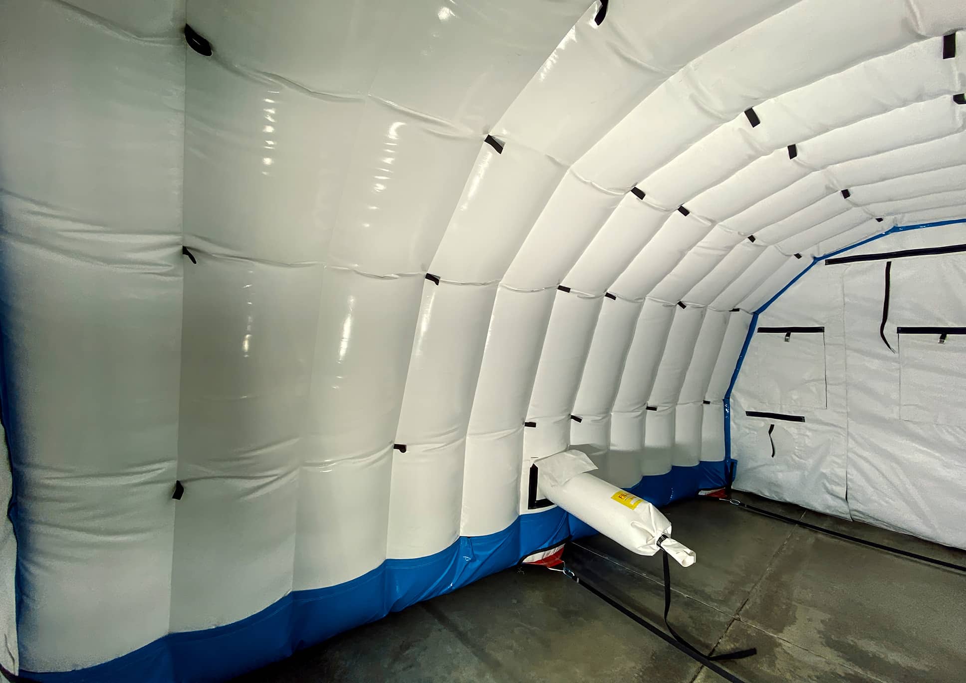 Interior of blue CA-4 Fast Tent